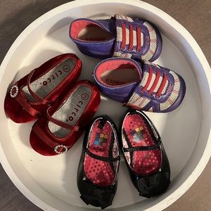 Girls size 3 shoes lot